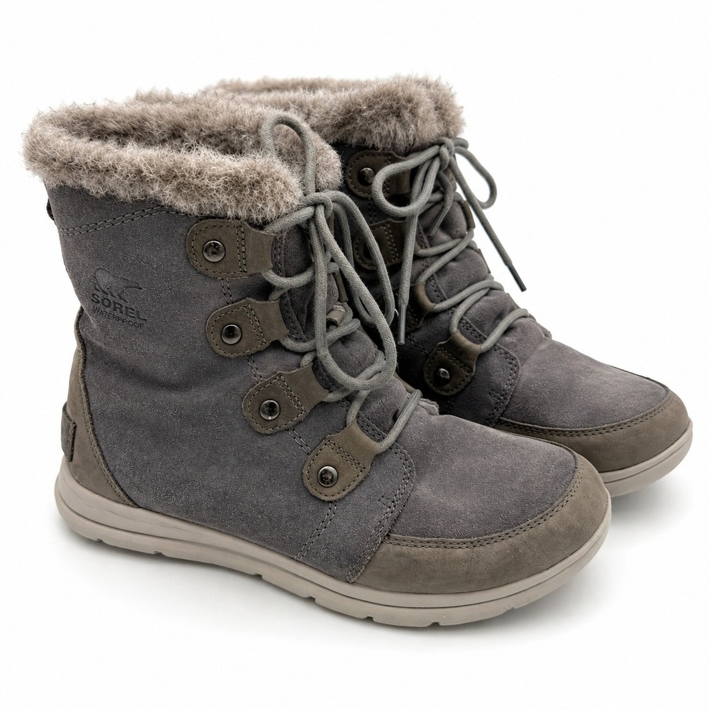 Sorel Explorer Joan Winter Boot Womens 10 Quarry Gray Waterproof NL3039-052